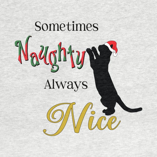 Sometimes Naughty Always Nice (Black Text) by LeslieMakesStuff